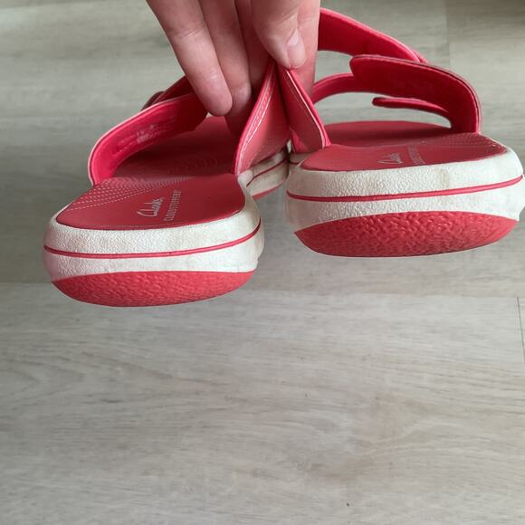 Clarks Cloudsteppers Breeze Maye Womens Strappy Sandals Pink and White Size 8 - Picture 9 of 12